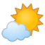 image for :sun behind small cloud:
