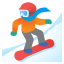 image for :snowboarder: dark skin tone: