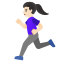 image for :woman running: light skin tone:
