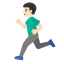 image for :man running: light skin tone: