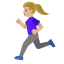 image for :woman running: medium-light skin tone: