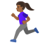 image for :woman running: medium-dark skin tone: