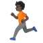 image for :person running: dark skin tone: