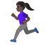 image for :woman running: dark skin tone: