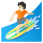 image for :person surfing: light skin tone: