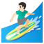 image for :man surfing: light skin tone: