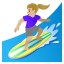 image for :woman surfing: medium-light skin tone: