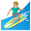 image for :man surfing: medium-light skin tone: