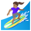 image for :woman surfing: medium skin tone: