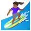 image for :woman surfing: medium-dark skin tone: