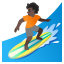 image for :person surfing: dark skin tone: