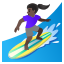 image for :woman surfing: dark skin tone: