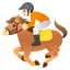 image for :horse racing: light skin tone: