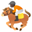 image for :horse racing: dark skin tone: