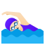 image for :woman swimming: light skin tone: