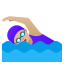 image for :woman swimming: medium-light skin tone: