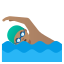 image for :man swimming: medium skin tone: