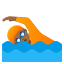 image for :person swimming: medium-dark skin tone: