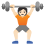 image for :person lifting weights: light skin tone: