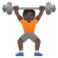 image for :person lifting weights: dark skin tone: