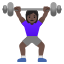 image for :woman lifting weights: dark skin tone: