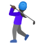 image for :woman golfing: dark skin tone: