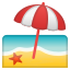 image for :beach with umbrella: