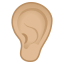 image for :ear: medium-light skin tone: