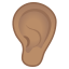 image for :ear: medium skin tone:
