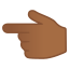 image for :backhand index pointing left: medium-dark skin tone: