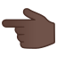 image for :backhand index pointing left: dark skin tone:
