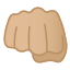image for :oncoming fist: medium-light skin tone: