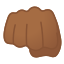 image for :oncoming fist: medium-dark skin tone: