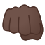 image for :oncoming fist: dark skin tone:
