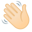 image for :waving hand: light skin tone:
