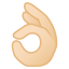 image for :OK hand: light skin tone: