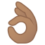 image for :OK hand: medium skin tone: