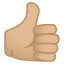 image for :thumbs up: medium-light skin tone: