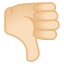 image for :thumbs down: light skin tone: