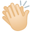 image for :clapping hands: light skin tone: