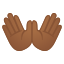 image for :open hands: medium-dark skin tone: