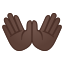 image for :open hands: dark skin tone:
