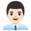 image for :man office worker: light skin tone: