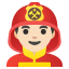 image for :man firefighter: light skin tone: