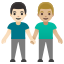 image for :men holding hands: light skin tone, medium-light skin tone: