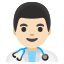 image for :man health worker: light skin tone: