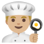image for :man cook: medium-light skin tone: