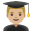 image for :man student: medium-light skin tone: