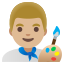 image for :man artist: medium-light skin tone: