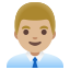 image for :man office worker: medium-light skin tone: